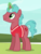 Size: 535x710 | Tagged: safe, screencap, crimson heart, pony, unicorn, buckball season, g4, my little pony: friendship is magic, background pony, clothes, cropped, magic, magic aura, male, smiling, solo, stallion, tank top