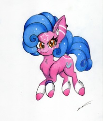 Size: 4591x5393 | Tagged: safe, artist:luxiwind, oc, oc only, oc:star shoes, earth pony, pony, absurd resolution, female, mare, solo, traditional art