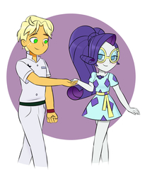 Size: 900x1100 | Tagged: safe, artist:mew-me, ragamuffin (g4), rarity, equestria girls, equestria girls specials, g4, my little pony equestria girls: better together, my little pony equestria girls: spring breakdown, female, holding hands, male, rarimuffin, shipping, straight