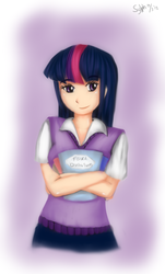 Size: 497x824 | Tagged: safe, artist:jeglegator, artist:sylphan, twilight sparkle, human, g4, clothes, female, humanized, solo