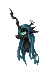 Size: 1700x2400 | Tagged: safe, artist:coldtrail, queen chrysalis, changeling, changeling queen, g4, crown, female, jewelry, regalia, simple background, solo, transparent background