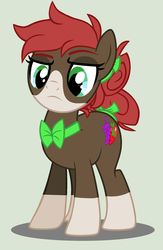 Size: 1024x1572 | Tagged: dead source, safe, artist:grumppanda, oc, oc only, oc:alizarin fruits, earth pony, pony, female, mare, simple background, solo