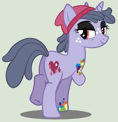 Size: 1024x1056 | Tagged: dead source, safe, artist:grumppanda, oc, oc only, oc:street art, pony, unicorn, amputee, congenital amputee, female, mare, missing limb, simple background, solo, stump