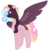 Size: 2789x2901 | Tagged: safe, artist:calibykitty, oc, oc only, oc:jaxon, pegasus, pony, beanbrows, eyebrows, full body, hair over one eye, high res, multicolored mane, rainbow hair, simple background, smiling, solo, spots, spread wings, standing, transparent background, wings