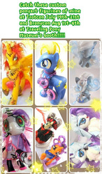 Size: 350x599 | Tagged: safe, artist:lightningsilver-mana, rarity, sable spirit, star tracker, sunset shimmer, sweetie belle, twilight sparkle, oc, alicorn, earth pony, pegasus, pony, robot, unicorn, g4, alicornified, alternate hairstyle, anime, craft, crossover, customized toy, disguise, figurine, hatsune miku, irl, leather, paint, painting, photo, plainity, race swap, sewing, shimmercorn, snow drop, sweetie bot, toy, vocaloid