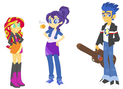 Size: 900x650 | Tagged: safe, artist:1313jaysong1313, flash sentry, sunset shimmer, oc, equestria girls, g4, converse, family, female, male, offspring, parent:flash sentry, parent:sunset shimmer, parents:flashimmer, ship:flashimmer, shipping, shoes, straight