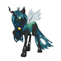 Size: 2000x2000 | Tagged: safe, artist:coldtrail, queen chrysalis, changeling, changeling queen, g4, crown, female, high res, jewelry, newbie artist training grounds, regalia, simple background, solo, transparent background