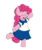 Size: 2352x2808 | Tagged: safe, artist:wapamario63, pinkie pie, earth pony, pony, g4, bipedal, clothes, colored, cute, diapinkes, eyes closed, female, flat colors, happy, high res, mare, open mouth, pleated skirt, school uniform, schoolgirl, skirt, smiling, solo