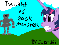 Size: 256x192 | Tagged: safe, artist:jakkid166, twilight sparkle, pony, g4, 1000 hours in ms paint, angry, blue sky, fanfic art