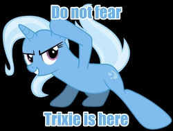 Size: 1233x933 | Tagged: safe, edit, trixie, pony, g4, best pony, cool, motivational poster, rescue, sliding, text edit