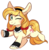 Size: 827x848 | Tagged: safe, artist:daydreamsyndrom, oc, oc:vive, pony, unicorn, bow, chibi, clothes, cuffs (clothes), female, maid, mare, one eye closed, pigtails, simple background, tongue out, transparent background