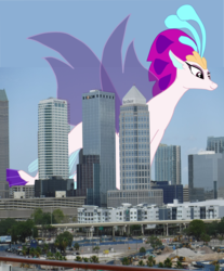 Size: 2571x3098 | Tagged: safe, artist:oceanrailroader, queen novo, pony, seapony (g4), g4, my little pony: the movie, female, giant pony, giant seapony, giantess, high res, irl, macro, photo, ponies in real life