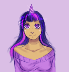 Size: 826x856 | Tagged: safe, artist:jaegerjaques, twilight sparkle, human, g4, bust, commission, cute, female, humanized, manga, portrait, smiling, solo