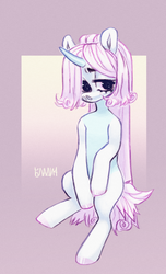 Size: 2284x3761 | Tagged: safe, artist:bloodymrr, oc, oc only, pony, unicorn, rcf community, abstract background, high res, horn, solo, unicorn oc