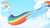 Size: 1280x720 | Tagged: safe, screencap, rainbow dash, pegasus, pony, g4, cloud, cloudy, female, great moments in animation, mare, nyoom, opening, rainbow, smear frame, solo, theme song