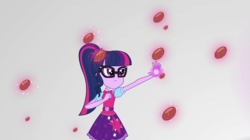 Size: 1280x718 | Tagged: safe, screencap, sci-twi, twilight sparkle, human, equestria girls, equestria girls specials, g4, my little pony equestria girls: mirror magic, female, geode of telekinesis, magic, magical geodes, mirror world, sci-twi outfits, simple background, solo, telekinesis, white background