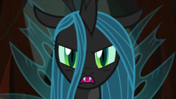 Size: 1920x1080 | Tagged: safe, screencap, queen chrysalis, changeling, changeling queen, frenemies (episode), g4, close-up, female, solo