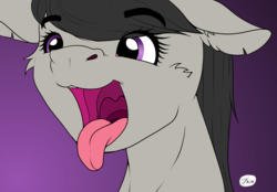 Size: 4731x3300 | Tagged: safe, artist:shiva, derpibooru exclusive, edit, octavia melody, earth pony, pony, g4, bust, cute, esophagus, female, fetish, mawshot, open mouth, solo, tavibetes, tongue out, uvula