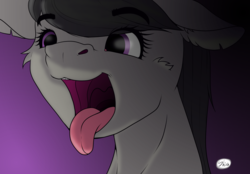 Size: 4731x3300 | Tagged: safe, artist:shiva, derpibooru exclusive, edit, octavia melody, pony, g4, bust, cute, esophagus, female, fetish, mawshot, open mouth, solo, tavibetes, tongue out, uvula