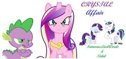 Size: 509x239 | Tagged: artist needed, safe, anonymous artist, derpibooru exclusive, princess cadance, queen chrysalis, rarity, shining armor, spike, alicorn, dragon, pony, unicorn, g4, 1000 years in photoshop, angry, anonymous, evil, fake cadance, fake spikedance, fake yandance, female, fringe, infidelity, infidelity armor, jealous, looking at you, male, mare, pixelated, princess cheatdance, princess yandance, revenge, ship:rariarmor, ship:spikedance, shipping, simple background, small resolution, stallion, straight, white background, yandere, yanderesalis