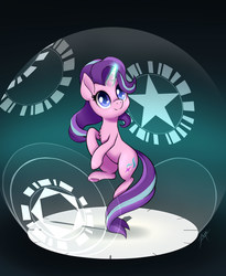 Size: 1800x2200 | Tagged: safe, artist:zetamad, starlight glimmer, pony, unicorn, g4, atg 2019, chest fluff, colored pupils, cute, female, glimmerbetes, glowing horn, horn, mare, newbie artist training grounds, solo