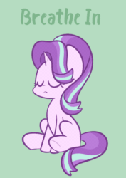 Size: 930x1310 | Tagged: safe, artist:typhwosion, part of a set, starlight glimmer, pony, unicorn, g4, animated, breathing, eyes closed, female, positive ponies, sitting, solo