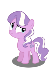 Size: 4000x5270 | Tagged: safe, artist:asrafpie, edit, vector edit, diamond tiara, earth pony, pony, g4, accessory-less edit, female, filly, looking back, looking up, missing accessory, solo, vector