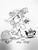 Size: 3024x4032 | Tagged: safe, artist:debmervin, rarity, pony, g4, cup, female, hat, magic, monochrome, solo, teacup, teapot, traditional art