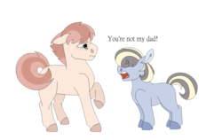 Size: 1024x647 | Tagged: safe, artist:joburii, oc, oc:cursive quill, oc:falsetto fallout, earth pony, pony, kindverse, freckles, magical lesbian spawn, offspring, offspring's offspring, parent:coco pommel, parent:oc:pristine melody, parent:oc:turquoise edge, parent:trenderhoof, parents:oc x oc, parents:trenderpommel, step-parent and step-child, stepfather and daughter, vine