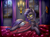 Size: 3000x2215 | Tagged: safe, artist:megabait, oc, oc only, oc:dawn sentry, bat pony, pony, bad, bat pony oc, bat wings, bed, candle, candlelight, chained, chains, collar, fangs, female, femsub, flower, high res, mare, moon, night, open mouth, rose, rose petals, slavery, solo, spiked collar, submissive, tongue out, window, wings