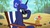 Size: 1920x1080 | Tagged: safe, screencap, princess luna, pony, between dark and dawn, g4, my little pony: friendship is magic, alternate hairstyle, beach, female, food, mare, pineapple, sad, solo, sunglasses