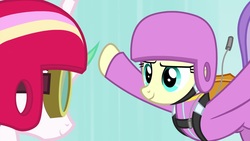 Size: 1920x1080 | Tagged: safe, screencap, princess celestia, sky drop, pony, between dark and dawn, g4, helmet, skydiving