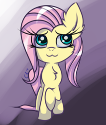 Size: 484x568 | Tagged: safe, artist:luxsimx, fluttershy, pegasus, pony, g4, :3, cute, female, shyabetes, solo