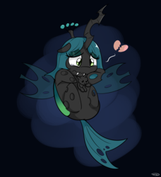 Size: 1280x1406 | Tagged: safe, artist:taurson, queen chrysalis, changeling, changeling queen, g4, alone, atg 2019, broken hearts, curled up, cute, cutealis, female, former queen chrysalis, lonely, newbie artist training grounds, sad, sadorable