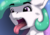 Size: 4705x3300 | Tagged: safe, artist:shiva, derpibooru exclusive, edit, princess celestia, alicorn, pony, g4, bust, female, mawshot, open mouth, solo, tongue out