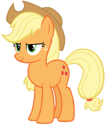 Size: 6058x7205 | Tagged: safe, artist:andoanimalia, applejack, earth pony, pony, g4, honest apple, absurd resolution, cowboy hat, cutie mark, determined, female, freckles, hat, mare, simple background, solo, stetson, transparent background, vector