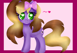 Size: 6500x4500 | Tagged: safe, artist:sweethearts11, oc, oc only, pegasus, pony, absurd resolution, chibi, female, heart eyes, mare, solo, wingding eyes