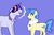 Size: 1280x853 | Tagged: safe, artist:quincydragon, sapphire shores, oc, oc:velour vanity, pony, unicorn, g4, bowtie, female, magical lesbian spawn, mare, offspring, older, parent:rarity, parent:sassy saddles, parents:rarisaddles