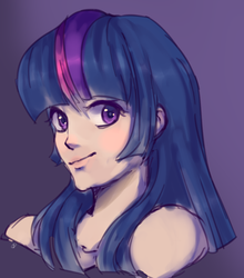 Size: 2185x2480 | Tagged: safe, artist:tigra0118, twilight sparkle, human, g4, bust, female, high res, humanized, portrait, solo