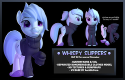 Size: 3305x2125 | Tagged: safe, artist:rexyseven, oc, oc only, oc:whispy slippers, earth pony, pony, 3d, clothes, female, high res, mare, slippers, solo, source filmmaker, sweater, turtleneck