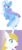 Size: 688x1588 | Tagged: safe, artist:cinnamontee, edit, prince blueblood, trixie, pony, g4, female, male, reaction, ship:bluetrix, shipping, straight, surprised blueblood