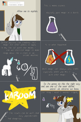 Size: 2562x3844 | Tagged: safe, artist:phoenixswift, oc, oc only, oc:fuselight, pegasus, pony, ask fuselight, ask, bottle, chalkboard, clothes, explosion, female, high res, lab coat, mare, rule 63, solo, tumblr, wing hands, wings