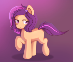 Size: 2596x2200 | Tagged: safe, artist:anonbelle, oc, oc only, oc:amethyst arkin, oc:amy, earth pony, pony, bedroom eyes, blank flank, heart, high res, looking at you, short mane, standing