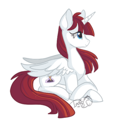 Size: 500x500 | Tagged: safe, artist:starcircuits, oc, oc only, oc:fausticorn, alicorn, pony, alicorn oc, cute, faustabetes, female, mare, profile, prone, simple background, solo, transparent background