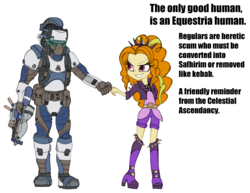 Size: 3300x2550 | Tagged: safe, artist:great-5, adagio dazzle, equestria girls, g4, celestial ascendancy, crossover, high res, humanity fuck no, misanthropy, propaganda, remove kebab, safhira, soldier, starlight (series)