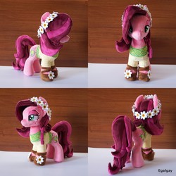Size: 5120x5120 | Tagged: safe, artist:egalgay, gloriosa daisy, earth pony, pony, g4, clothes, equestria girls ponified, flower, irl, multiple views, photo, plushie, ponified