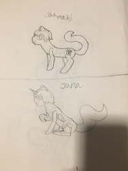 Size: 4032x3024 | Tagged: safe, oc, oc only, oc:jara, oc:jarmahi, pony, ponified, traditional art