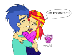 Size: 1024x787 | Tagged: safe, artist:stella-exquisa, flash sentry, sunset shimmer, equestria girls, g4, female, male, ship:flashimmer, shipping, straight