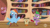 Size: 615x340 | Tagged: safe, screencap, owlowiscious, rainbow dash, spike, bird, dragon, owl, pegasus, pony, g4, testing testing 1-2-3, animated, book, bookshelf, cute, dancing, drums, drumsticks, female, flower, golden oaks library, happy, hopping, hub logo, i have done nothing productive all day, male, mare, musical instrument, perfect loop, stool