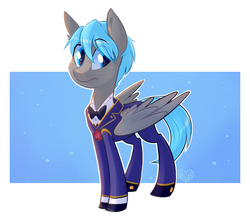 Size: 900x794 | Tagged: safe, artist:meekcheep, oc, oc only, oc:stephen wintre, pegasus, pony, clothes, solo